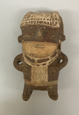 Muisca (Chibcha). <em>Male or Female Figurine</em>, ca. 1000-1540. Ceramic, pigment, 5 1/8 × 3 1/8 × 2 3/8 in. (13 × 7.9 × 6 cm). Brooklyn Museum, Museum Expedition 1938, Dick S. Ramsay Fund, 38.576. Creative Commons-BY (Photo: Brooklyn Museum, CUR.38.576_overall.jpg)