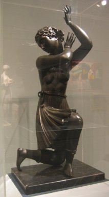 Elie Nadelman (American, 1882-1946). <em>Dancing Figure</em>, ca. 1916-1918. Bronze with stone base, Height: 29 7/8 in.  (75.9 cm). Brooklyn Museum, Gift of Sam Lewisohn, 38.693. Creative Commons-BY (Photo: Brooklyn Museum, CUR.38.693.jpg)