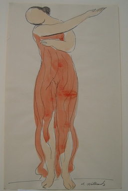 Abraham Walkowitz (American, born Russia, 1878–1965). <em>Isadora Duncan #21</em>. Watercolor, pen, ink on paper, 14 x 8 1/2 in. (35.6 x 21.6 cm). Brooklyn Museum, Gift of the artist, 39.166 (Photo: Brooklyn Museum, CUR.39.166.jpg)