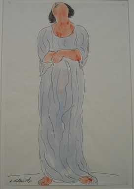 Abraham Walkowitz (American, born Russia, 1878–1965). <em>Isadora Duncan #27</em>. Watercolor, pen, ink, pencil on paper, 13 x 8 1/2 in. (33 x 21.6 cm). Brooklyn Museum, Gift of the artist, 39.172 (Photo: Brooklyn Museum, CUR.39.172.jpg)