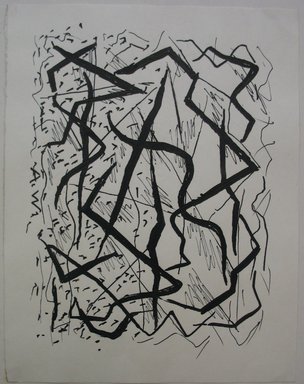 Abraham Walkowitz (American, born Russia, 1878-1965). <em>Abstraction</em>, n.d. Pen and India ink on paper mounted to paper, Sheet (mount): 9 1/16 x 12 1/16 in. (23 x 30.6 cm). Brooklyn Museum, Gift of the artist, 39.470a (Photo: Brooklyn Museum, CUR.39.470a.jpg)