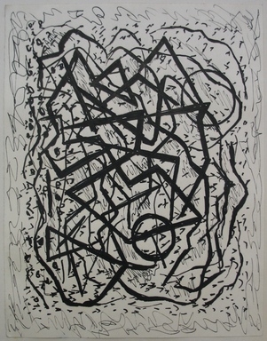 Abraham Walkowitz (American, born Russia, 1878–1965). <em>Abstraction</em>, n.d. Pen and India ink on paper mounted to paper, Sheet (mount): 9 1/16 x 12 1/16 in. (23 x 30.6 cm). Brooklyn Museum, Gift of the artist, 39.470b (Photo: Brooklyn Museum, CUR.39.470b.jpg)