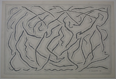 Abraham Walkowitz (American, born Russia, 1878-1965). <em>Abstraction No. 2</em>, 1932. Graphite on paper, Sheet: 13 1/2 x 19 3/4 in. (34.3 x 50.2 cm). Brooklyn Museum, Gift of the artist, 39.476 (Photo: Brooklyn Museum, CUR.39.476.jpg)