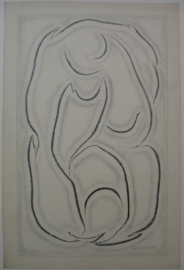 Abraham Walkowitz (American, born Russia, 1878–1965). <em>Abstraction No. 3</em>, n.d. Graphite on paper, Sheet: 18 11/16 x 12 5/16 in. (47.5 x 31.3 cm). Brooklyn Museum, Gift of the artist, 39.477 (Photo: Brooklyn Museum, CUR.39.477.jpg)