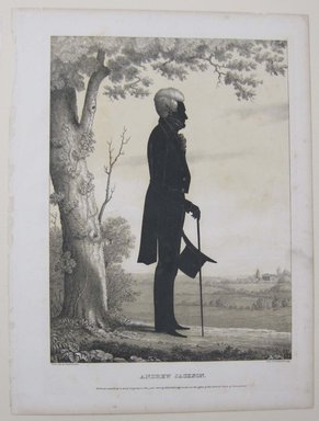 Edmond Burke Kellogg (American, 1809-1872). <em>Andrew Jackson from Drawing by William H. Brown</em>, 1844. Lithograph, Sheet: 16 3/4 x 12 5/8 in. (42.5 x 32 cm). Brooklyn Museum, Dick S. Ramsay Fund, 41.1172 (Photo: Brooklyn Museum, CUR.41.1172.jpg)