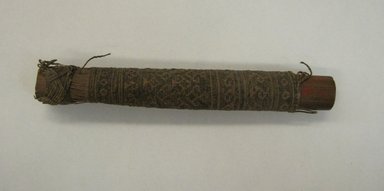 Ica. <em>Needle Case, Fragment</em>, 1000-1532. Cotton, plant stalks, cane, metal, A: 5 1/8 x 13/16 x 13/16in. (13 x 2 x 2cm). Brooklyn Museum, Museum Expedition 1941, Frank L. Babbott Fund, 41.1275.130a. Creative Commons-BY (Photo: Brooklyn Museum, CUR.41.1275.130a.jpg)
