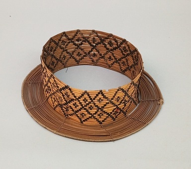 Possibly Asháninka. <em>Hat</em>, 20th century. Plant fiber, cotton, 3 1/4 × 10 1/2 × 9 1/2 in. (8.3 × 26.7 × 24.1 cm). Brooklyn Museum, Museum Expedition 1941, Frank L. Babbott Fund, 41.1275.145d. Creative Commons-BY (Photo: Brooklyn Museum, CUR.41.1275.145d_view01.jpg)