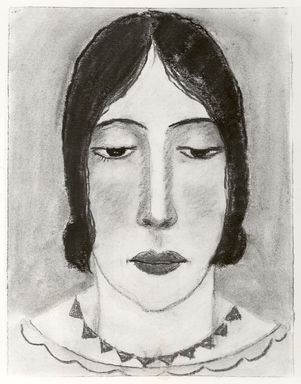 Abraham Walkowitz (American, born Russia, 1878–1965). <em>Woman's Head #17</em>, ca. 1927–1928. Pastel on paper, 12 1/2 x 9 1/2 in. (31.8 x 24.1 cm). Brooklyn Museum, Gift of the artist, 41.175 (Photo: Brooklyn Museum, CUR.41.175.jpg)