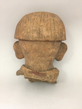  <em>Head Fragment</em>. Ceramic, 8 × 6 × 4 1/2 in. (20.3 × 15.2 × 11.4 cm). Brooklyn Museum, A. Augustus Healy Fund, 41.225. Creative Commons-BY (Photo: , CUR.41.225_back.jpg)