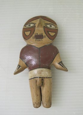 Nazca. <em>Male Figurine</em>. Ceramic, pigment Brooklyn Museum, Henry L. Batterman Fund, 41.431. Creative Commons-BY (Photo: Brooklyn Museum, CUR.41.431_view01.jpg)