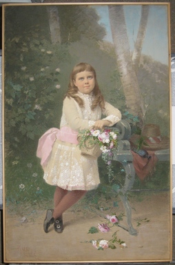 William Kurtz (American, 1833–1904). <em>Portrait of Evelyn Sloane</em>, 1884. Pastel on paper, 37 3/16 x 24 1/16 in. (94.5 x 61.1 cm). Brooklyn Museum, Gift of Mrs. William E. S. Griswold in memory of her father, John Sloane, 41.980.63 (Photo: Brooklyn Museum, CUR.41.980.63.jpg)