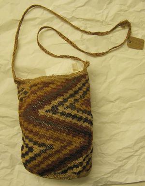 Guaymi. <em>Bag, Chacara</em>, Late 19th or early 20th century. Plant fiber, 8 × 5 1/2 × 3 1/4 in. (20.3 × 14 × 8.3 cm). Brooklyn Museum, By exchange, 42.112.23. Creative Commons-BY (Photo: , CUR.42.112.23_view01.jpg)