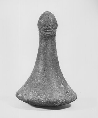 Marquesan. <em>Pounder (Ke'a Tuki Popoi)</em>, before 1937. Stone, 5 1/2 x 5 11/16 in. (14 x 14.5 cm). Brooklyn Museum, A. Augustus Healy Fund, 42.211.1. Creative Commons-BY (Photo: Brooklyn Museum, CUR.42.211.1_print_front_bw.jpg)