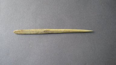 Marquesan. <em>Pin</em>, before 1938. Bone, 3/8 x 5 1/8 in. (1 x 13 cm). Brooklyn Museum, A. Augustus Healy Fund, 42.211.27. Creative Commons-BY (Photo: Brooklyn Museum, CUR.42.211.27.jpg)