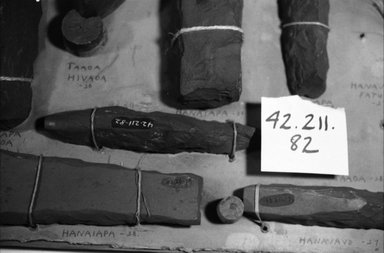 Marquesan. <em>Adze</em>, before 1938. Stone, 3 1/8 x 1 3/8 x 1 5/8 in. (8 x 3.5 x 4.2 cm). Brooklyn Museum, A. Augustus Healy Fund, 42.211.82. Creative Commons-BY (Photo: Brooklyn Museum, CUR.42.211.82_bw.jpg)