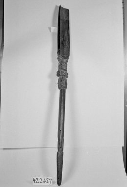  <em>Spoon</em>. Wood, 2 3/8 x 31 5/16 in. (6 x 79.5 cm). Brooklyn Museum, By exchange, 42.243.7. Creative Commons-BY (Photo: Brooklyn Museum, CUR.42.243.7_bw.jpg)