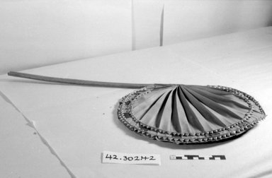  <em>Palm Leaf Fan</em>. Brooklyn Museum, Gift of D. Irving Mead, 42.302.42. Creative Commons-BY (Photo: Brooklyn Museum, CUR.42.302.42_bw.jpg)