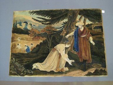 American. <em>Painting</em>. Painting on velvet, 20 1/4 x 27 1/2 in. (51.4 x 69.8 cm). Brooklyn Museum, Gift of Mrs. Lathrop C. Harper, 42.32 (Photo: Brooklyn Museum, CUR.42.32.jpg)