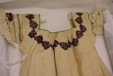 Quichua. <em>Otavalo Woman's Outfit</em>, ca. 1940. Cotton, wool, felt, (a) blouse: 44 1/2 x 32 1/2 in. (113 x 82.6 cm). Brooklyn Museum, Frank L. Babbott Fund, 42.385a-g. Creative Commons-BY (Photo: Brooklyn Museum, CUR.42.385a_view2.jpg)