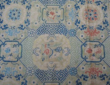  <em>Brocaded Textile Fragment</em>, 18th-19th century. Silk, satin, 12 13/16 x 42 1/8 in. (32.5 x 107 cm). Brooklyn Museum, Gift of Elizabeth Riefstahl, 42.436.4. Creative Commons-BY (Photo: Brooklyn Museum, CUR.42.436.4_detail1.jpg)