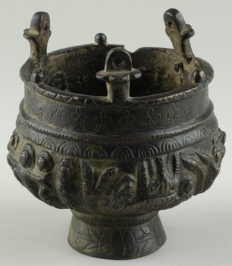 Coptic. <em>Censer</em>, 7th-8th century C.E. Bronze, 5 1/8 x Diam. 4 1/4 in. (13 x 10.8 cm). Brooklyn Museum, Charles Edwin Wilbour Fund, 42.94. Creative Commons-BY (Photo: Brooklyn Museum (in collaboration with Index of Christian Art, Princeton University), CUR.42.94_view1_ICA.jpg)