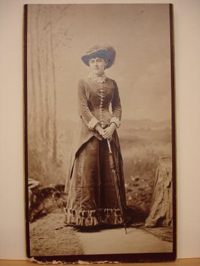 Alva Pearsall (American, 1839-1893). <em>[Mrs. Grant, formerly Helen Wolcott]</em>, ca. 1879. Sepia toned, sheet: 11 7/8 x 6 3/4 in. (30.2 x 17.1 cm). Brooklyn Museum, Gift of Marion Grant, 43.1.16 (Photo: Brooklyn Museum, CUR.43.1.16.jpg)