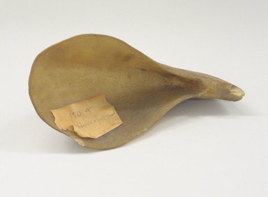 Plains. <em>Three Large Spoons</em>, 20th century. Big horn sheep horn, 7 1/16 x 3 9/16in. (18 x 9cm). Brooklyn Museum, Anonymous gift in memory of Dr. Harlow Brooks, 43.201.150a-c. Creative Commons-BY (Photo: Brooklyn Museum, CUR.43.201.150a_view1.jpg)