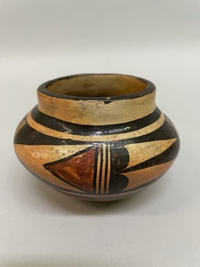 Hopi Pueblo. <em>Jar</em>. Ceramic, pigment, 3 1/16 × 4 1/8 × 4 3/16 in. (7.8 × 10.5 × 10.6 cm). Brooklyn Museum, Anonymous gift in memory of Dr. Harlow Brooks, 43.201.194. Creative Commons-BY (Photo: Brooklyn Museum, CUR.43.201.194_view01.jpg)