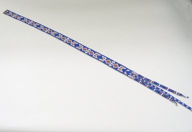 Plains. <em>Beaded Band</em>, 20th century. Beads, buckskin Brooklyn Museum, Anonymous gift in memory of Dr. Harlow Brooks, 43.201.51. Creative Commons-BY (Photo: Brooklyn Museum, CUR.43.201.51_view1.jpg)
