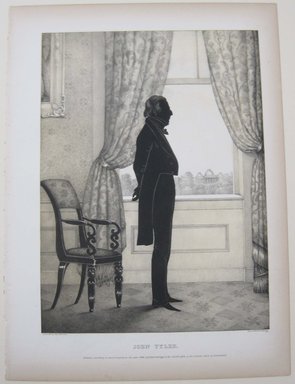 Edmond Burke Kellogg (American, 1809-1872). <em>Portrait Gallery of Distinguished American Citizens: John Tyler</em>, 1844. Lithograph, Sheet: 16 13/16 x 12 3/8 in. (42.7 x 31.5 cm). Brooklyn Museum, Dick S. Ramsay Fund, 43.83.18 (Photo: Brooklyn Museum, CUR.43.83.18.jpg)