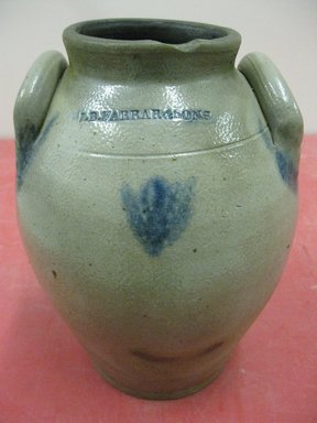 Isaac Brown Farrar. <em>Jar</em>, ca. 1825. Stoneware, 10 3/8 in. (26.4 cm). Brooklyn Museum, Gift of Arthur W. Clement, 44.1.17. Creative Commons-BY (Photo: Brooklyn Museum, CUR.44.1.17.jpg)