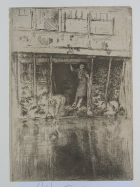 James Abbott McNeill Whistler (American, 1834-1903). <em>Pierrot</em>. Etching, 9 1/8 x 6 7/16 in. (23.2 x 16.4 cm). Brooklyn Museum, Gift of Mr. and Mrs. Horace B. Havemeyer, 44.2.1 (Photo: Brooklyn Museum, CUR.44.2.1.jpg)