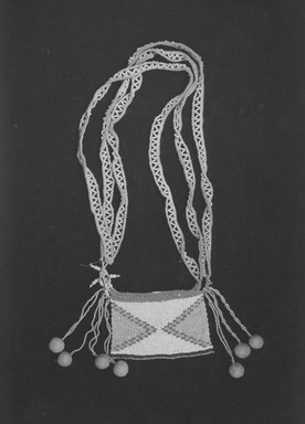 Zulu. <em>Girdle</em>, late 19th century. Glass seed beads, natural fiber, seed pods, 29 1/2 x 5 in. (74.9 x 12.7 cm). Brooklyn Museum, Gift of Mrs. Herman Eggers, 45.125.11. Creative Commons-BY (Photo: Brooklyn Museum, CUR.45.125.11_print_bw.jpg)