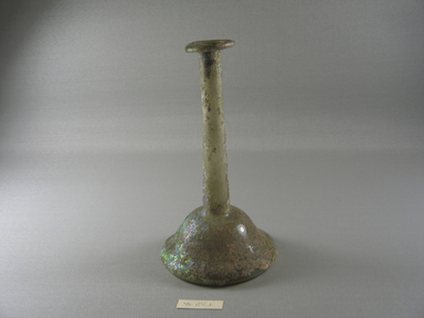 Roman. <em>Vase of Candlestick Form</em>, 2nd-4th century C.E. Glass, 8 3/16 x Diam. 4 1/8 in. (20.8 x 10.5 cm). Brooklyn Museum, Gift of Mrs. Adrian Van Sinderen, 46.154.1. Creative Commons-BY (Photo: Brooklyn Museum, CUR.46.154.1_view1.jpg)
