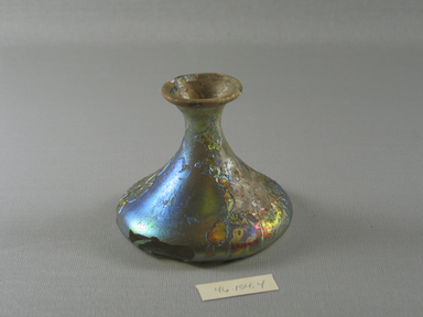 Roman. <em>Small Vase of Trumpet Shape</em>, 4th-6th century C.E., or later. Glass, 2 3/4 x Diam. 3 9/16 in. (7 x 9.1 cm) . Brooklyn Museum, Gift of Mrs. Adrian Van Sinderen, 46.154.4. Creative Commons-BY (Photo: Brooklyn Museum, CUR.46.154.4_view1.jpg)