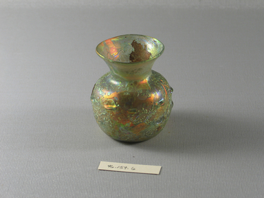 Roman. <em>Small Jar</em>, 3th–5th century C.E. Glass, 2 7/16 x Diam. 2 3/16 in. (6.2 x 5.6 cm). Brooklyn Museum, Gift of Mrs. Adrian Van Sinderen, 46.154.6. Creative Commons-BY (Photo: Brooklyn Museum, CUR.46.154.6_view1.jpg)