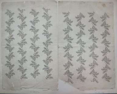  <em>Design Drawing</em>, late 18th century. Ink on paper, a and b: 8 1/4 x 13 1/4 in. (21 x 33.7 cm). Brooklyn Museum, Museum Collection Fund, 47.189.28a-b (Photo: Brooklyn Museum, CUR.47.189.28a-b.jpg)