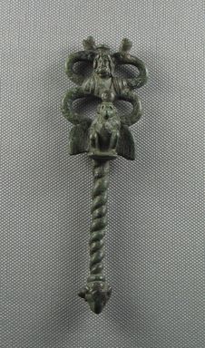  <em>Caduceus, Either a Votive Piece or an Amulet</em>. Bronze, 5 1/4 in. (13.3 cm). Brooklyn Museum, Charles Edwin Wilbour Fund, 48.182. Creative Commons-BY (Photo: Brooklyn Museum, CUR.48.182_view01.jpg)