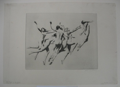 Warren Davis (American, 1865–1928). <em>The Flight of the Sylphs</em>, n.d. Drypoint on wove paper, Sheet: 11 1/2 x 15 7/8 in. (29.2 x 40.3 cm). Brooklyn Museum, Gift of William Lybrand, 48.193.82 (Photo: Brooklyn Museum, CUR.48.193.82.jpg)