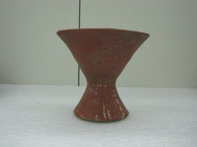 Aztec. <em>Cup</em>, ca. 1250-1520. Ceramic, pigment, 5 1/2 x 6 1/16 x 6 1/16 in. (14 x 15.4 x 15.4 cm). Brooklyn Museum, By exchange, 48.22.18. Creative Commons-BY (Photo: Brooklyn Museum, CUR.48.22.18_overall.jpg)