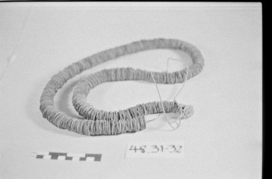 Kiribati. <em>Necklace</em>, before 1900. Coconut shell, 19 5/16 x 7/8 in. (49 x 2.3 cm). Brooklyn Museum, Gift of Mrs. James C. Pryor, 48.31.32. Creative Commons-BY (Photo: Brooklyn Museum, CUR.48.31.32_bw.jpg)