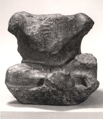  <em>Fragmentary Statue of a Figure with Dwarfism</em>, 1st century B.C.–1st century C.E. Granite, 16 5/16 x 16 3/4 x 18 1/2 in. (41.5 x 42.5 x 47 cm). Brooklyn Museum, Charles Edwin Wilbour Fund, 48.9. Creative Commons-BY (Photo: Brooklyn Museum, CUR.48.9_negA_bw.jpg)