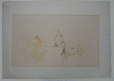Arthur B. Davies (American, 1862-1928). <em>Golden City</em>, 1923. Lithograph on heavy white wove paper, 12 3/4 x 17 13/16 in. (32.4 x 45.2 cm). Brooklyn Museum, Gift of Ferargil Galleries, 50.137.3. © artist or artist's estate (Photo: Brooklyn Museum, CUR.50.137.3.jpg)