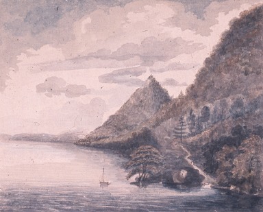 William Pierie (Captain) (American, active late 18th century). <em>Views of America  -  Anthony's Nose - Hudson River</em>. Watercolor Brooklyn Museum, Dick S. Ramsay Fund, 50.66.2 (Photo: Brooklyn Museum, CUR.50.66.2.jpg)