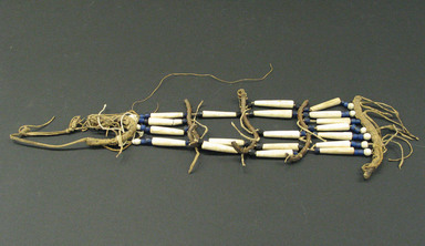 Native American (unidentified). <em>Necklace</em>, late 19th century. Bone, beads, rawhide Brooklyn Museum, Henry L. Batterman Fund and the Frank Sherman Benson Fund, 50.67.60. Creative Commons-BY (Photo: Brooklyn Museum, CUR.50.67.60.jpg)