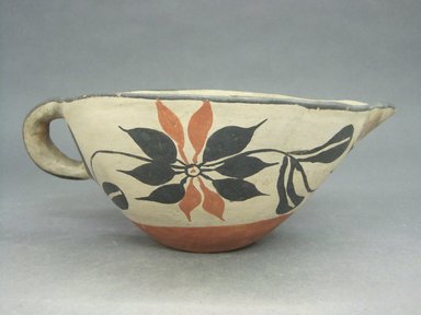 Kewa (Santo Domingo Pueblo). <em>Pitcher</em>, mid-20th century. Clay, slip, 3 3/4 x 5 7/8 x 9 1/16 in.  (9.5 x 15.0 x 23.0 cm). Brooklyn Museum, Gift of Mary E. Johnson, 51.243.9. Creative Commons-BY (Photo: Brooklyn Museum, CUR.51.243.9_view1.jpg)