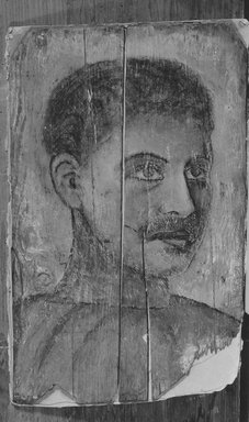 <em>Painting of a Man, Head and Shoulders, on a Thin Wooden Panel</em>, ca. 1910. Wood, pigment, 11 1/4 x 6 3/4 in. (28.5 x 17.2 cm). Brooklyn Museum, Gift of Michael Abemayor, 51.253.2 (Photo: Brooklyn Museum, CUR.51.253.2_NegA_print_bw.jpg)
