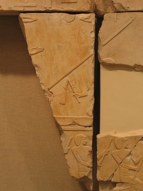  <em>Relief Blocks from the Tomb of the Vizier Nespeqashuty</em>, ca. 664-610 B.C.E. Limestone, 13 1/8 x 6 1/4 in. (33.3 x 15.9 cm). Brooklyn Museum, Charles Edwin Wilbour Fund, 52.131.13. Creative Commons-BY (Photo: Brooklyn Museum, CUR.52.131.13_wwgA-3.jpg)