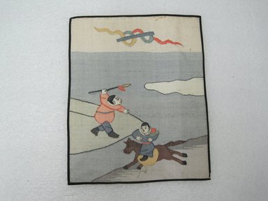  <em>Scene on Fabric?</em>. Silk kesa weave, 10 15/16 x 9 1/16 in. (27.75 x 23.0 cm). Brooklyn Museum, Gift of Carolyn Schnurer, 52.62.B.55d (Photo: Brooklyn Museum, CUR.52.62.B.55d.jpg)