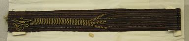  <em>Belt</em>, 1400-1700 or Undetermined. Camelid fiber, 4 5/16 x 105 1/2 in. (11.0 x 268.0 cm (+ fringes at each end of 19 5/16 in. (49.0) and 18 1/2 (47.0 cm). Brooklyn Museum, Gift of Richard Eisenmann, 52.9.7. Creative Commons-BY (Photo: , CUR.52.9.7.jpg)